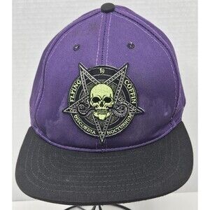 Flying Coffin Black Hat Snapback Purple Black Y2k